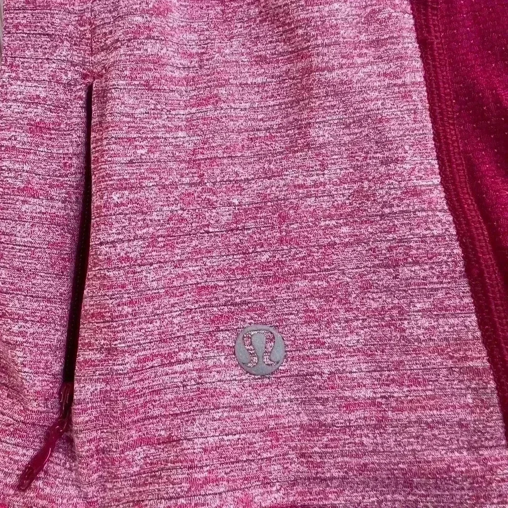 Lululemon Run For Gold 1/2 Zip Heathered Bumble Berry / Bumble Berry Size 6 - Picture 4 of 7